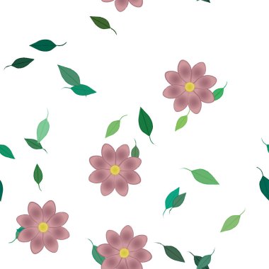 Çiçeksel süs vektör deseni. Kusursuz tasarım dokusu.