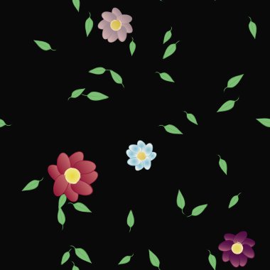 Çiçeksel süs vektör deseni. Kusursuz tasarım dokusu.