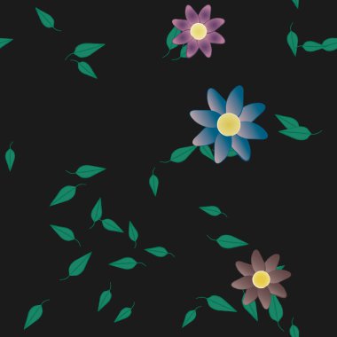 Çiçeksel süs vektör deseni. Kusursuz tasarım dokusu.