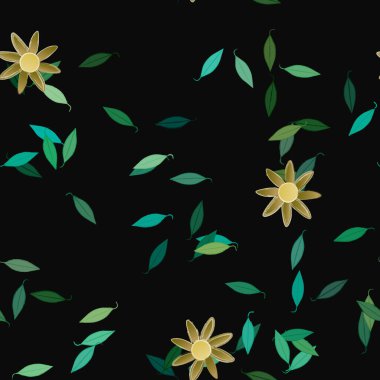 Çiçeksel süs vektör deseni. Kusursuz tasarım dokusu.