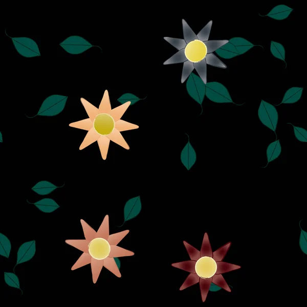 Patrón Vectorial Ornamental Floral Textura Diseño Sin Costuras — Vector de stock