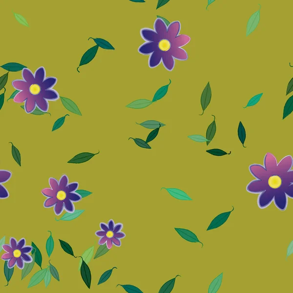 Patrón Vectorial Ornamental Floral Textura Diseño Sin Costuras — Vector de stock