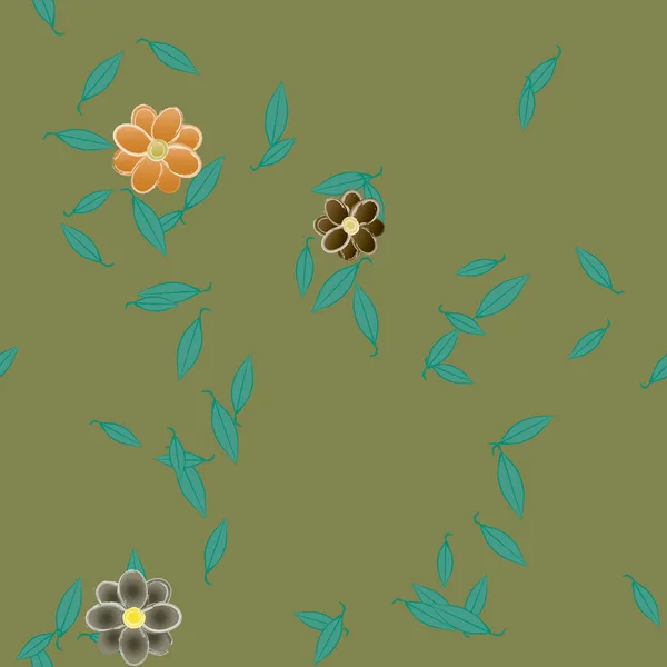 Квітковий Декоративний Векторний Візерунок Безшовна Текстура Дизайну — стоковий вектор