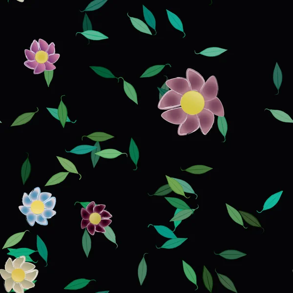 Patrón Vectorial Ornamental Floral Textura Diseño Sin Costuras — Archivo Imágenes Vectoriales