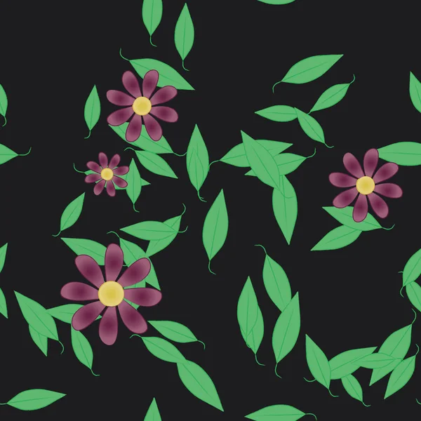 Patrón Vectorial Ornamental Floral Textura Diseño Sin Costuras — Vector de stock