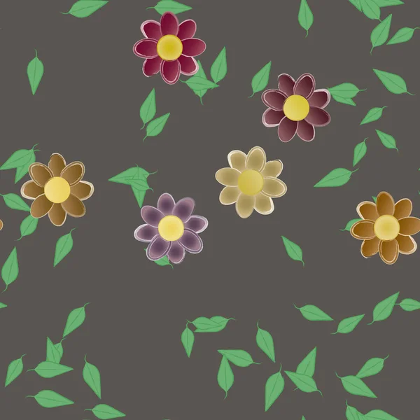 Patrón Vectorial Ornamental Floral Textura Diseño Sin Costuras — Vector de stock