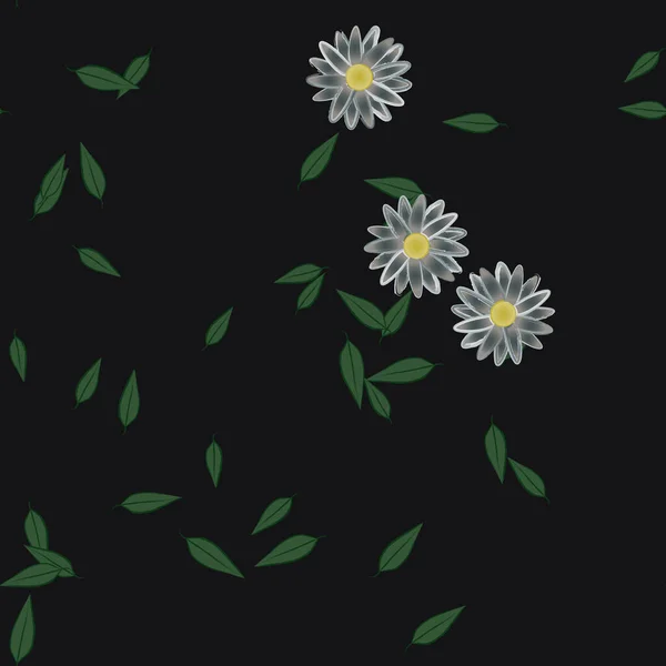 Patrón Vectorial Ornamental Floral Textura Diseño Sin Costuras — Archivo Imágenes Vectoriales