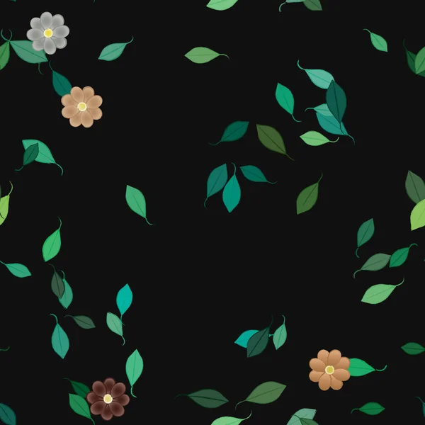 Patrón Vectorial Ornamental Floral Textura Diseño Sin Costuras — Vector de stock