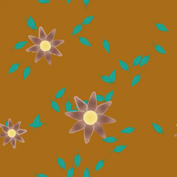 Kukka Koriste Vektori Kuvio Saumaton Rakenne — vektorikuva