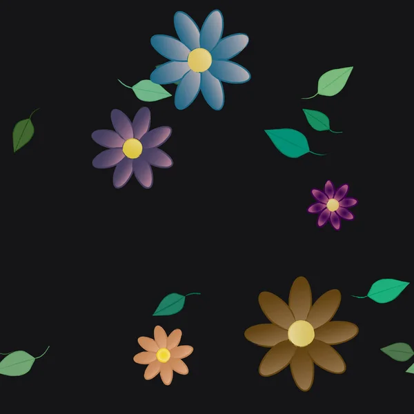 Květinové Ornamentální Vektorové Vzory Bezešvé Designové Textury — Stockový vektor