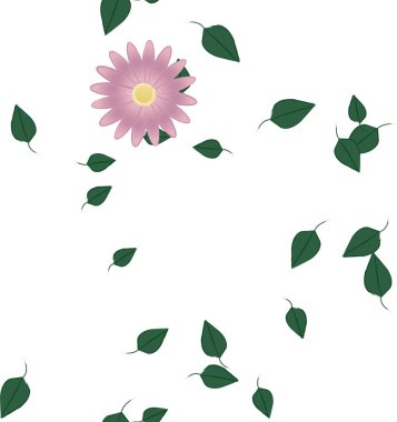 Çiçeksel süs vektör deseni. Kusursuz tasarım dokusu.