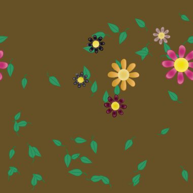 Çiçeksel süs vektör deseni. Kusursuz tasarım dokusu.