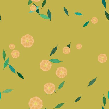 Çiçeksel süs vektör deseni. Kusursuz tasarım dokusu.