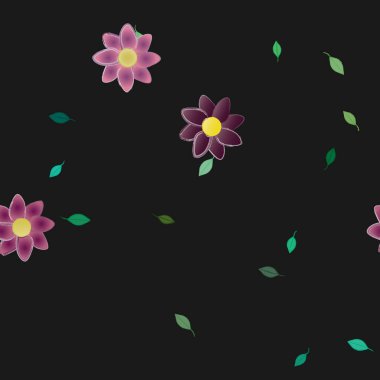 Çiçeksel süs vektör deseni. Kusursuz tasarım dokusu.