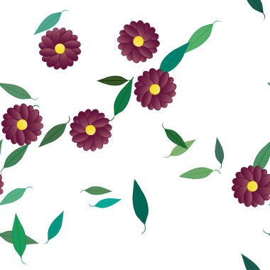 Çiçeksel süs vektör deseni. Kusursuz tasarım dokusu.