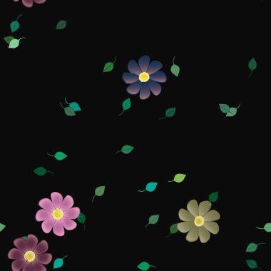 Çiçeksel süs vektör deseni. Kusursuz tasarım dokusu.