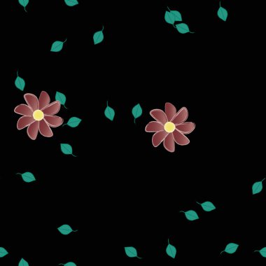 Çiçeksel süs vektör deseni. Kusursuz tasarım dokusu.