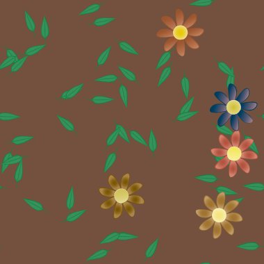 Çiçeksel süs vektör deseni. Kusursuz tasarım dokusu.