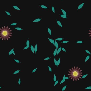 Çiçeksel süs vektör deseni. Kusursuz tasarım dokusu.