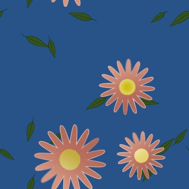 Çiçeksel süs vektör deseni. Kusursuz tasarım dokusu.