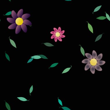 Çiçeksel süs vektör deseni. Kusursuz tasarım dokusu.