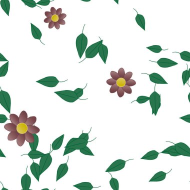 Çiçeksel süs vektör deseni. Kusursuz tasarım dokusu.