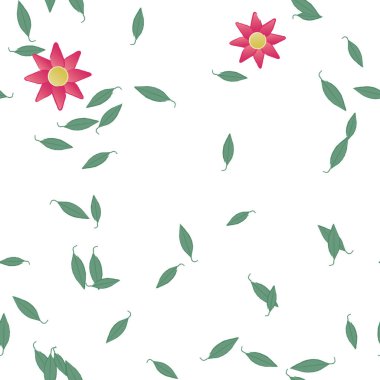 Çiçeksel süs vektör deseni. Kusursuz tasarım dokusu.