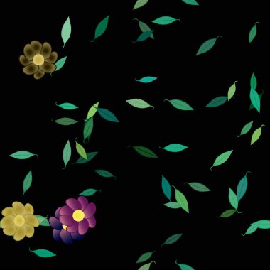 Çiçeksel süs vektör deseni. Kusursuz tasarım dokusu.