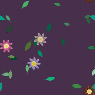 Çiçeksel süs vektör deseni. Kusursuz tasarım dokusu.