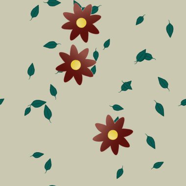 Çiçeksel süs vektör deseni. Kusursuz tasarım dokusu.