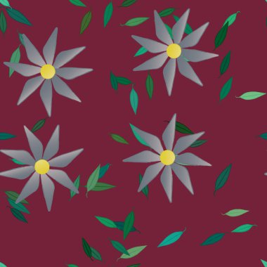 Çiçeksel süs vektör deseni. Kusursuz tasarım dokusu.