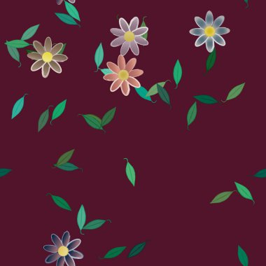 Çiçeksel süs vektör deseni. Kusursuz tasarım dokusu.