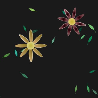 Çiçeksel süs vektör deseni. Kusursuz tasarım dokusu.