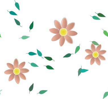 Çiçeksel süs vektör deseni. Kusursuz tasarım dokusu.