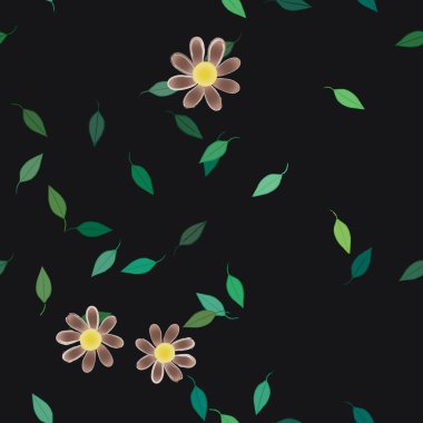 Çiçeksel süs vektör deseni. Kusursuz tasarım dokusu.