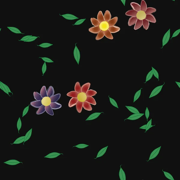 Patrón Vectorial Ornamental Floral Textura Diseño Sin Costuras — Vector de stock