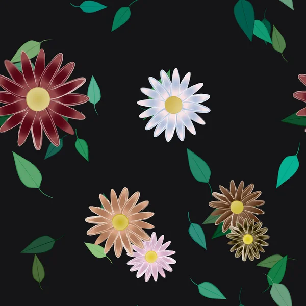 Patrón Vectorial Ornamental Floral Textura Diseño Sin Costuras — Vector de stock