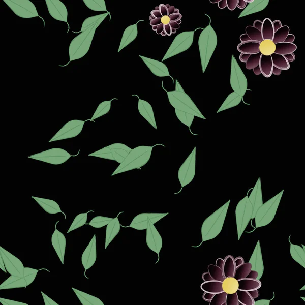 Patrón Vectorial Ornamental Floral Textura Diseño Sin Costuras — Archivo Imágenes Vectoriales