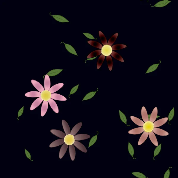 Patrón Vectorial Ornamental Floral Textura Diseño Sin Costuras — Vector de stock