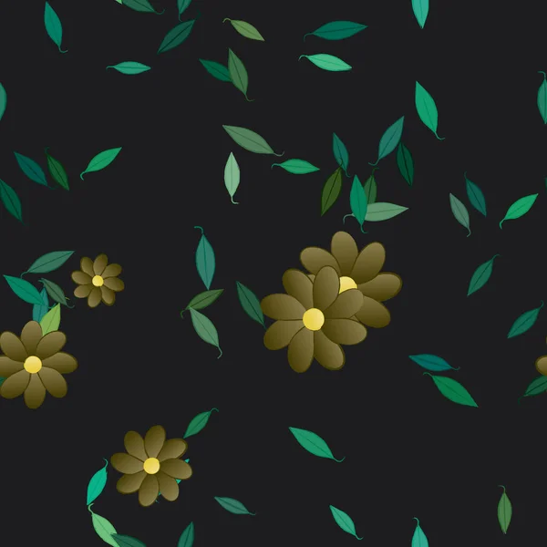 Patrón Vectorial Ornamental Floral Textura Diseño Sin Costuras — Vector de stock