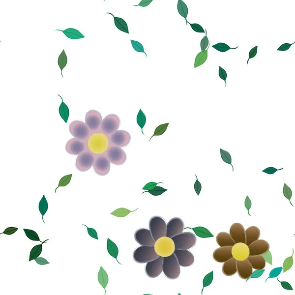Floral Διακοσμητικά Διανυσματικά Μοτίβα Απρόσκοπτη Σχεδιαστική Υφή — Διανυσματικό Αρχείο