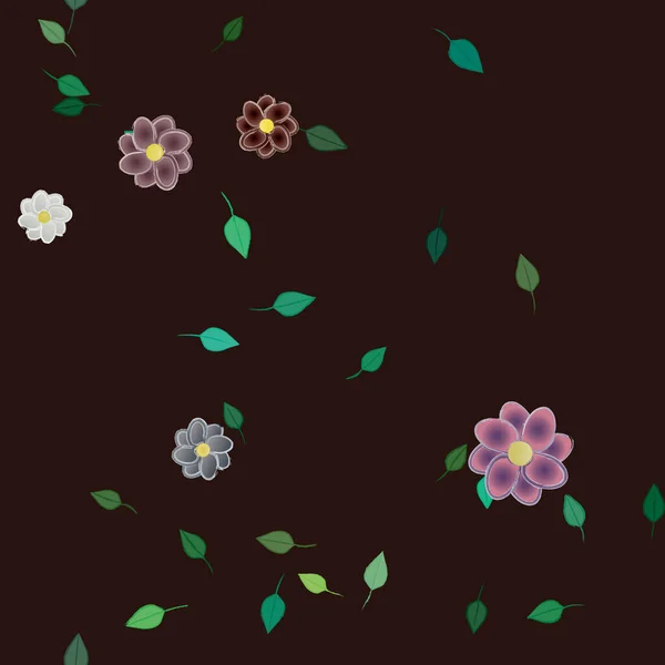 Patrón Vectorial Ornamental Floral Textura Diseño Sin Costuras — Vector de stock