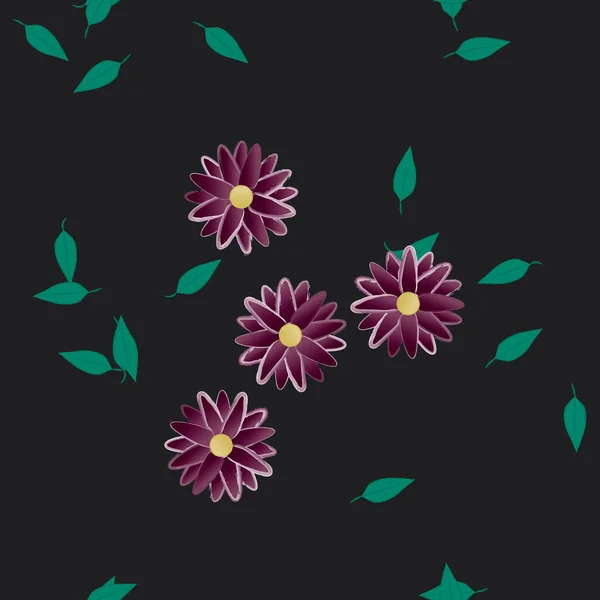 Patrón Vectorial Ornamental Floral Textura Diseño Sin Costuras — Vector de stock