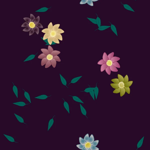 Patrón Vectorial Ornamental Floral Textura Diseño Sin Costuras — Archivo Imágenes Vectoriales