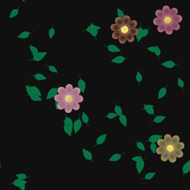 Çiçeksel süs vektör deseni. Kusursuz tasarım dokusu.