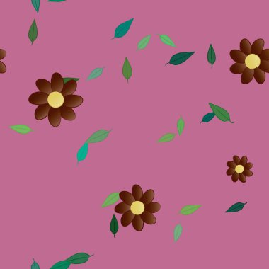 Çiçeksel süs vektör deseni. Kusursuz tasarım dokusu.