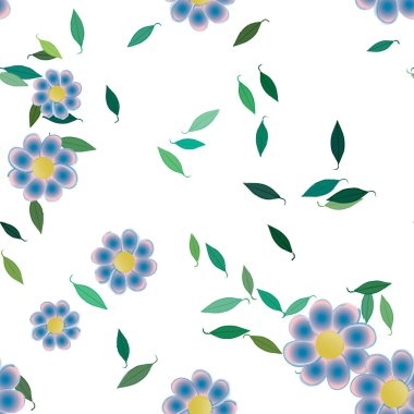 Çiçeksel süs vektör deseni. Kusursuz tasarım dokusu.