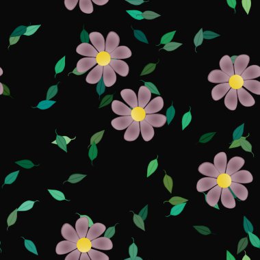 Çiçeksel süs vektör deseni. Kusursuz tasarım dokusu.