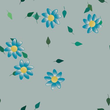 Çiçeksel süs vektör deseni. Kusursuz tasarım dokusu.