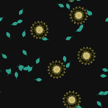 Çiçeksel süs vektör deseni. Kusursuz tasarım dokusu.